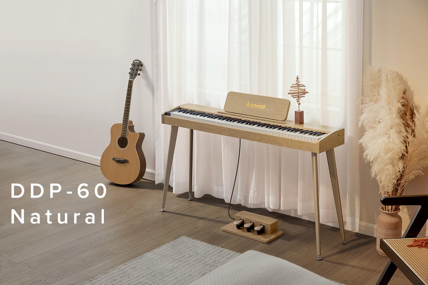 Amazon | Donner DDP-60 Natural ヘッドホンセット 電子ピアノ